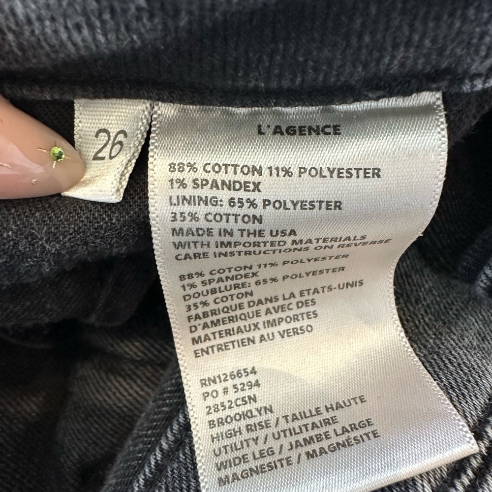 L’Agence Brooklyn High Waist Wide Leg Utility Jeans - Picture 12 of 12
